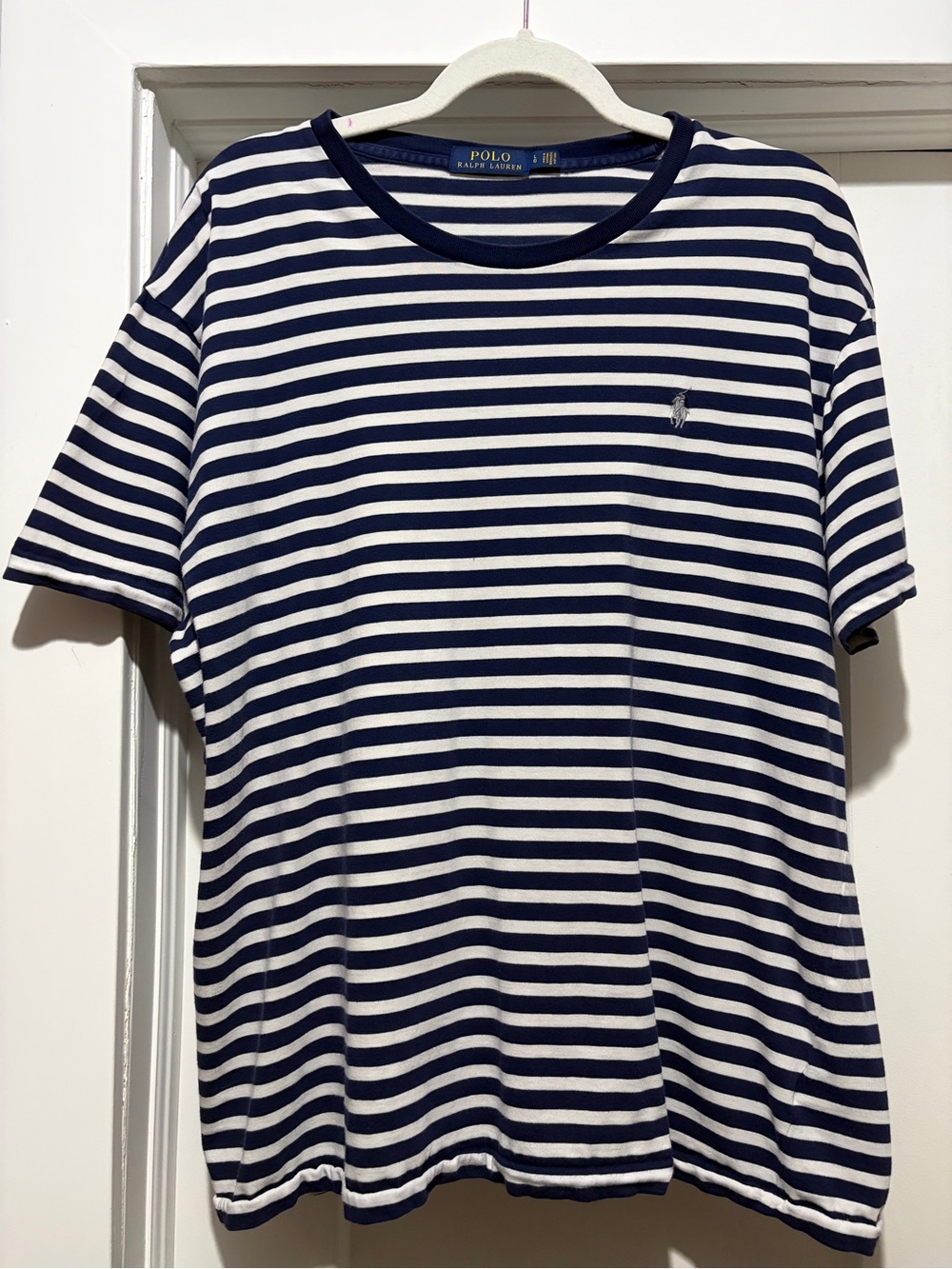 Ralph Lauren Navy & White Striped Short-Sleeve Tee